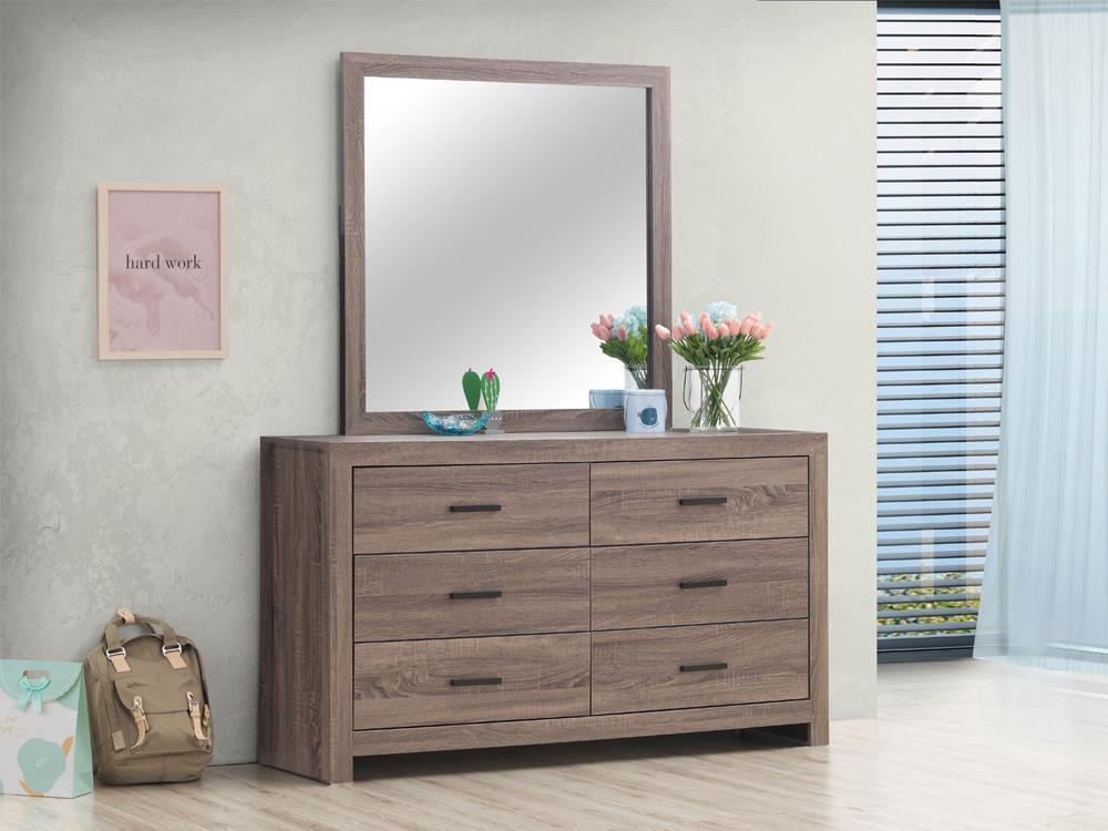 Brantford 6-Drawer Dresser Barrel Oak - Ella Furniture