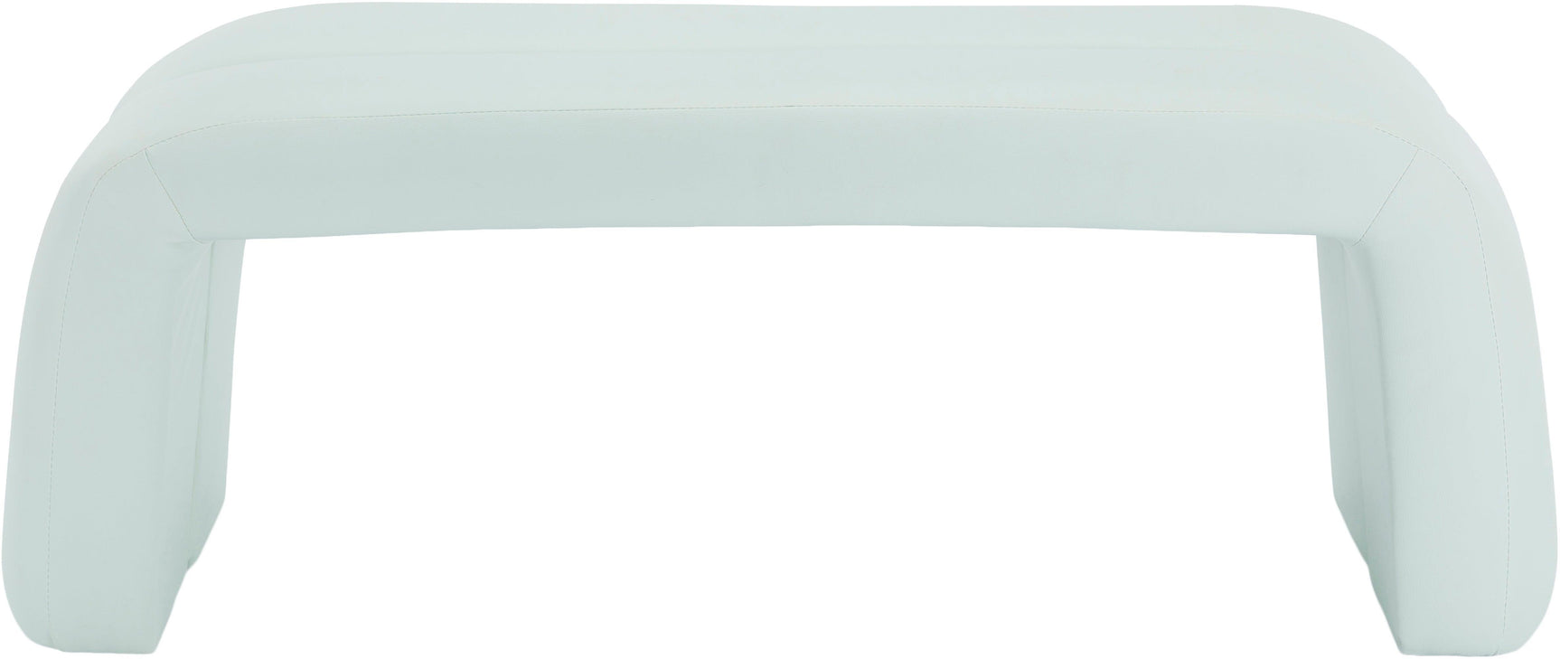 Arc Green Faux Leather Bench - Ella Furniture