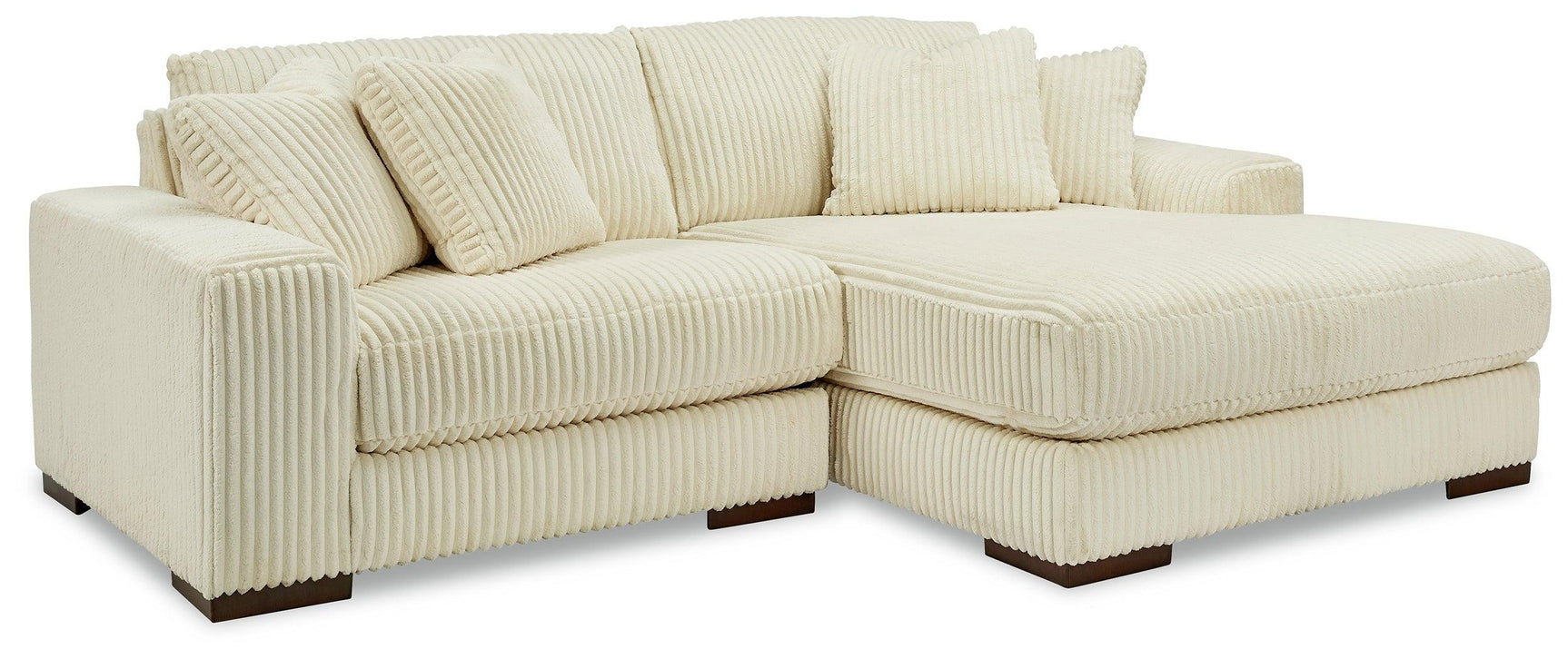 Lindyn Ivory 2-Piece Sectional With Chaise - Ella Furniture
