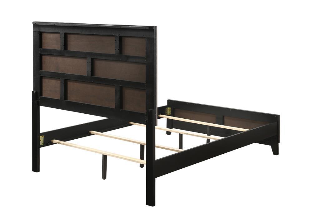 Watson Full Panel Bed Grey Oak - Ella Furniture