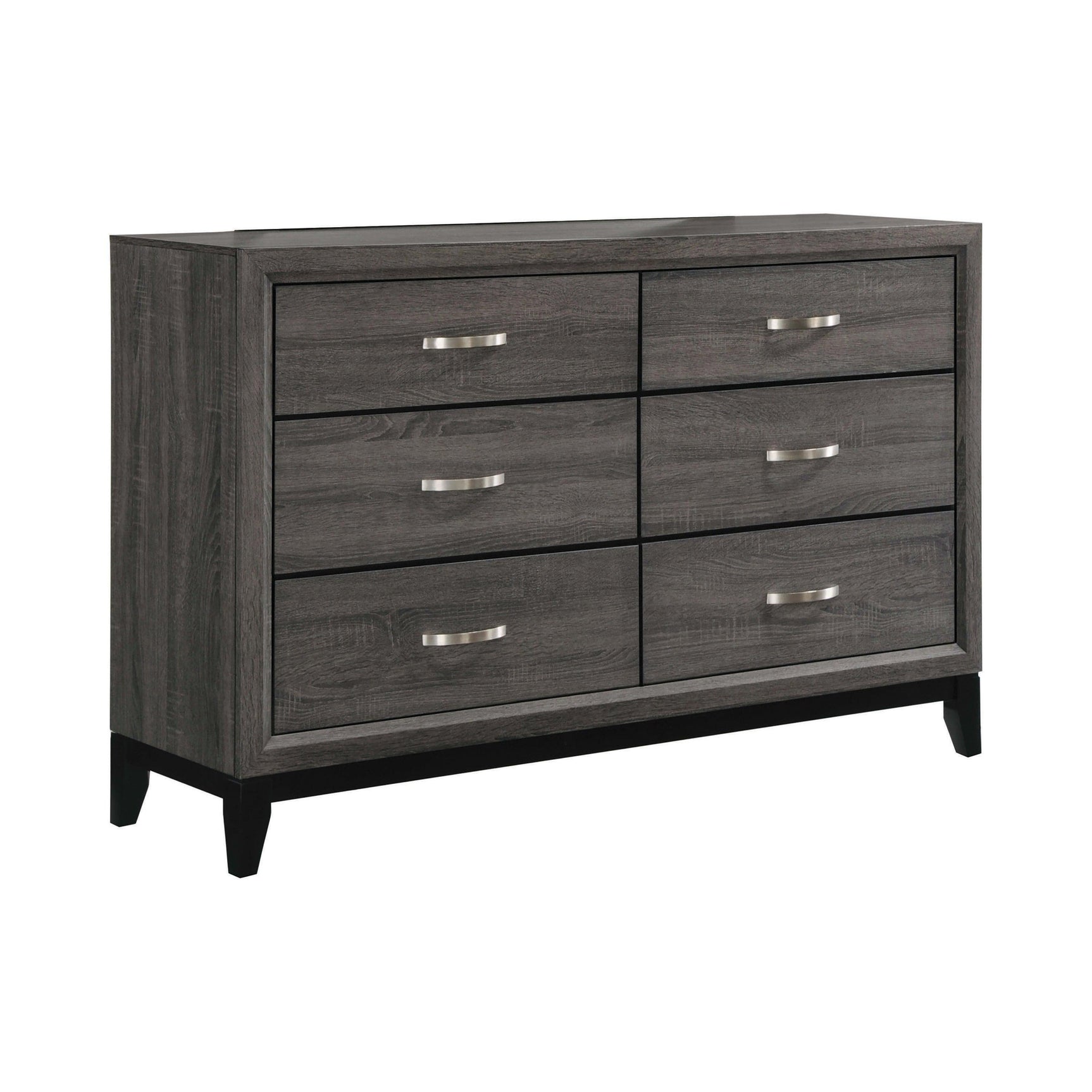 Watson 2-Drawer Nightstand Grey Oak And Black - Ella Furniture