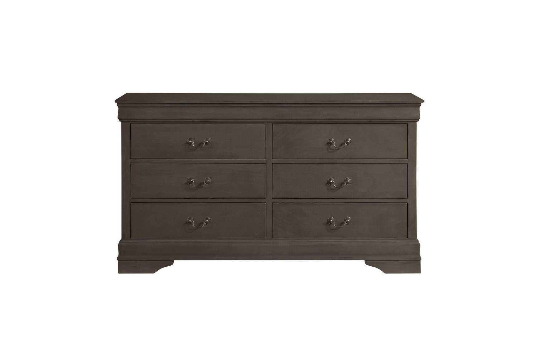 Mayville Stained Gray Modern Traditional Solid Wood Sleigh Bedroom Set - Ella Furniture