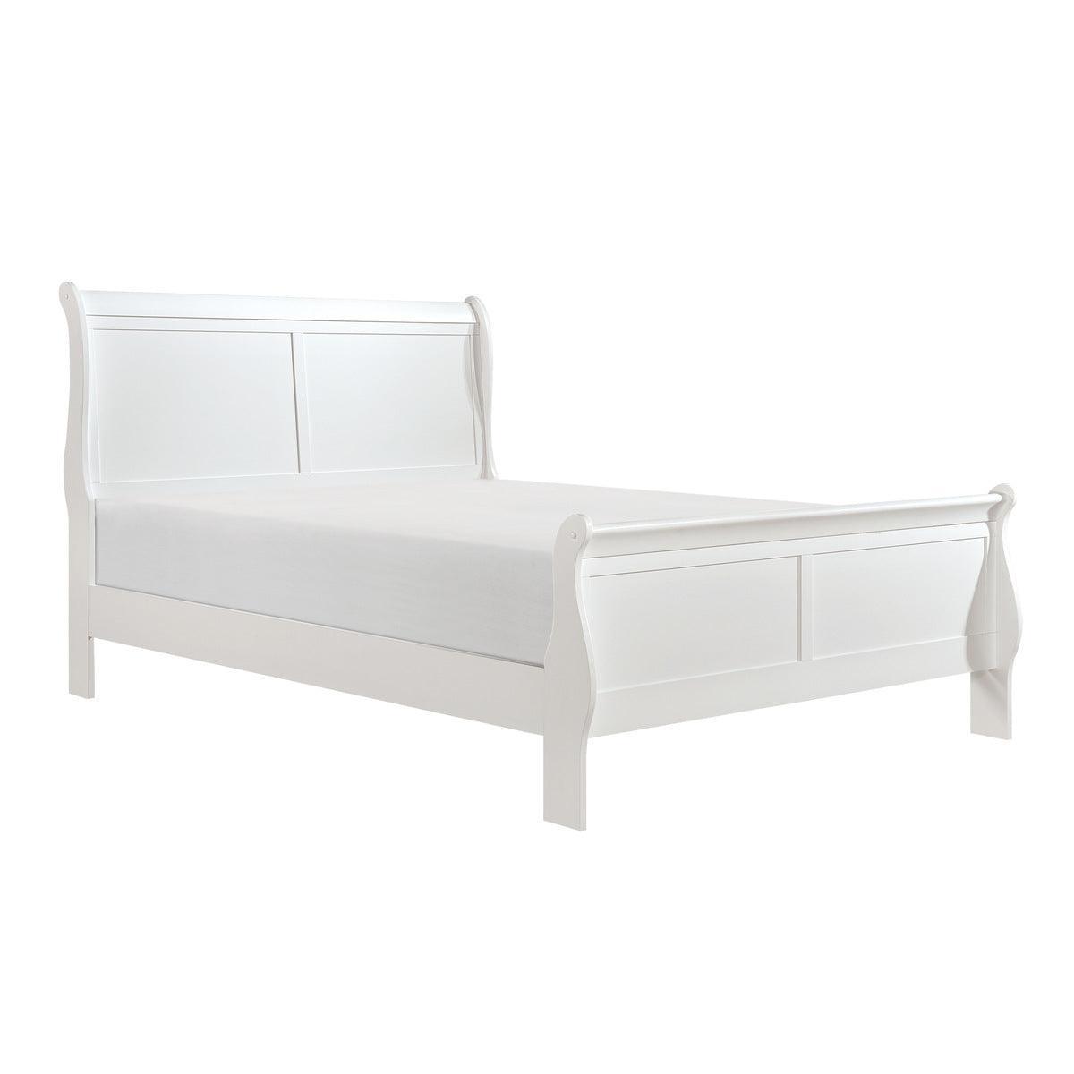 Mayville White Traditional Okume Veneer, Wood And Engineered Wood Youth Queen Sleigh Bed - Ella Furniture