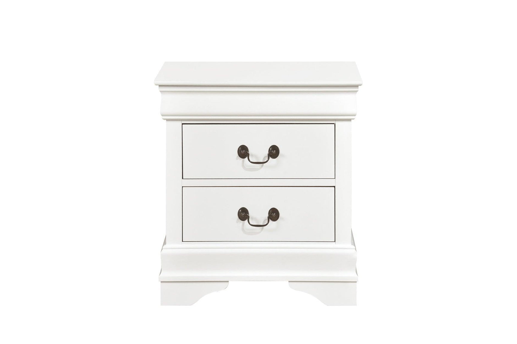 Mayville White Modern Traditional Solid Wood Panel Bedroom Set - Ella Furniture