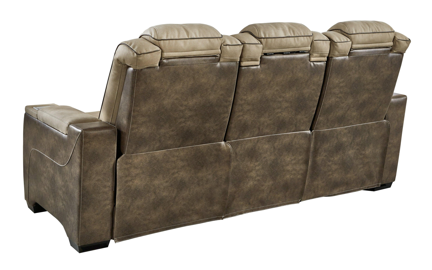 Next-gen Durapella Sand Faux Leather Power Reclining Sofa - Ella Furniture