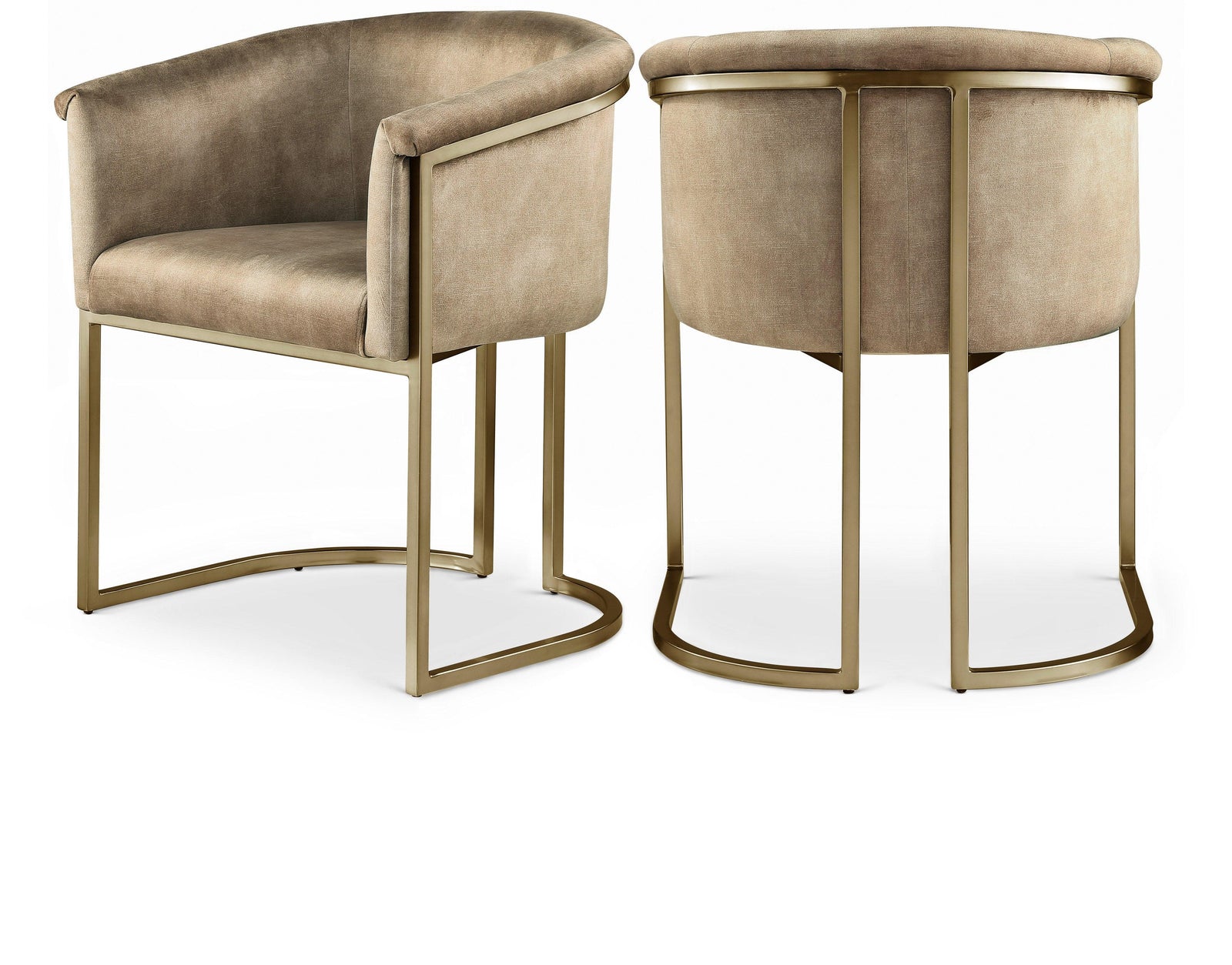 Tierra Beige Velvet Dining Chair - Ella Furniture