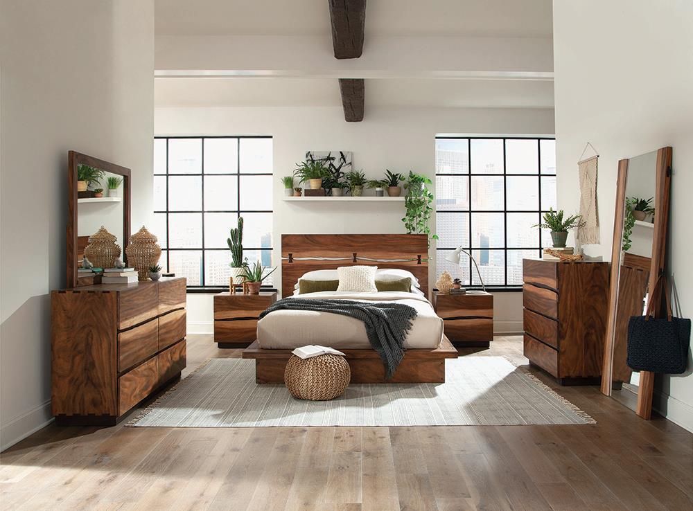 Winslow Storage Eastern King Bed Smokey Walnut And Coffee Bean - Ella Furniture
