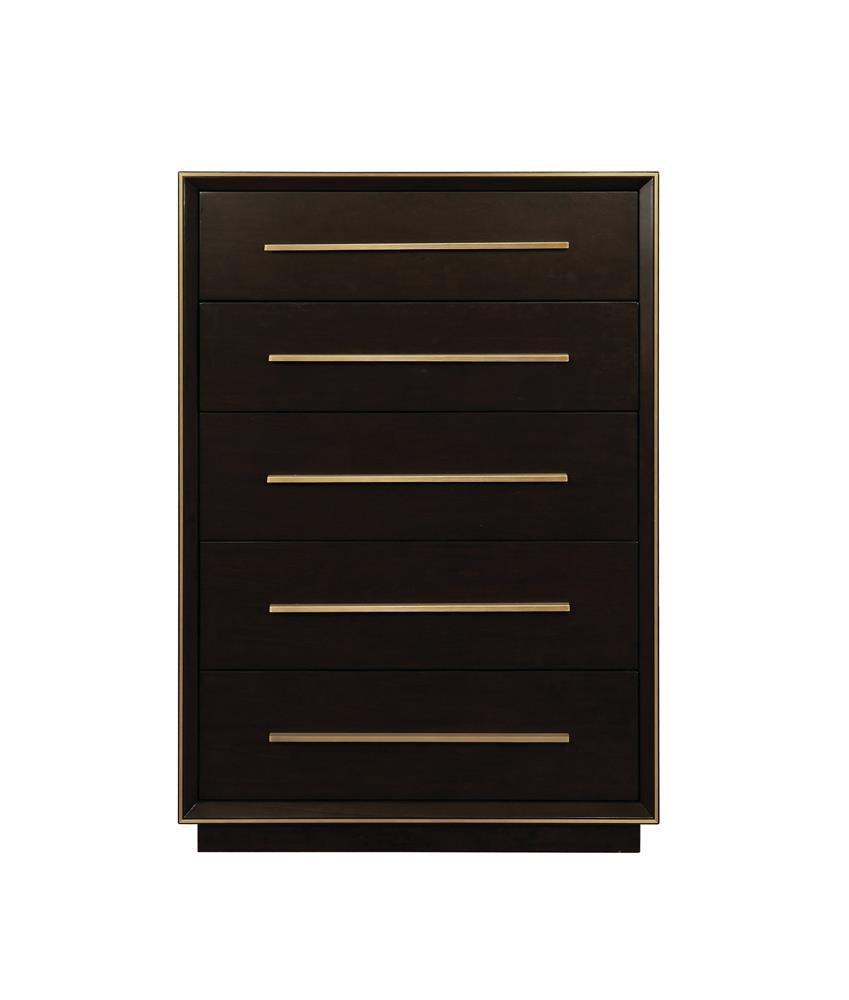 Durango 5-Drawer Chest Smoked Peppercorn - Ella Furniture