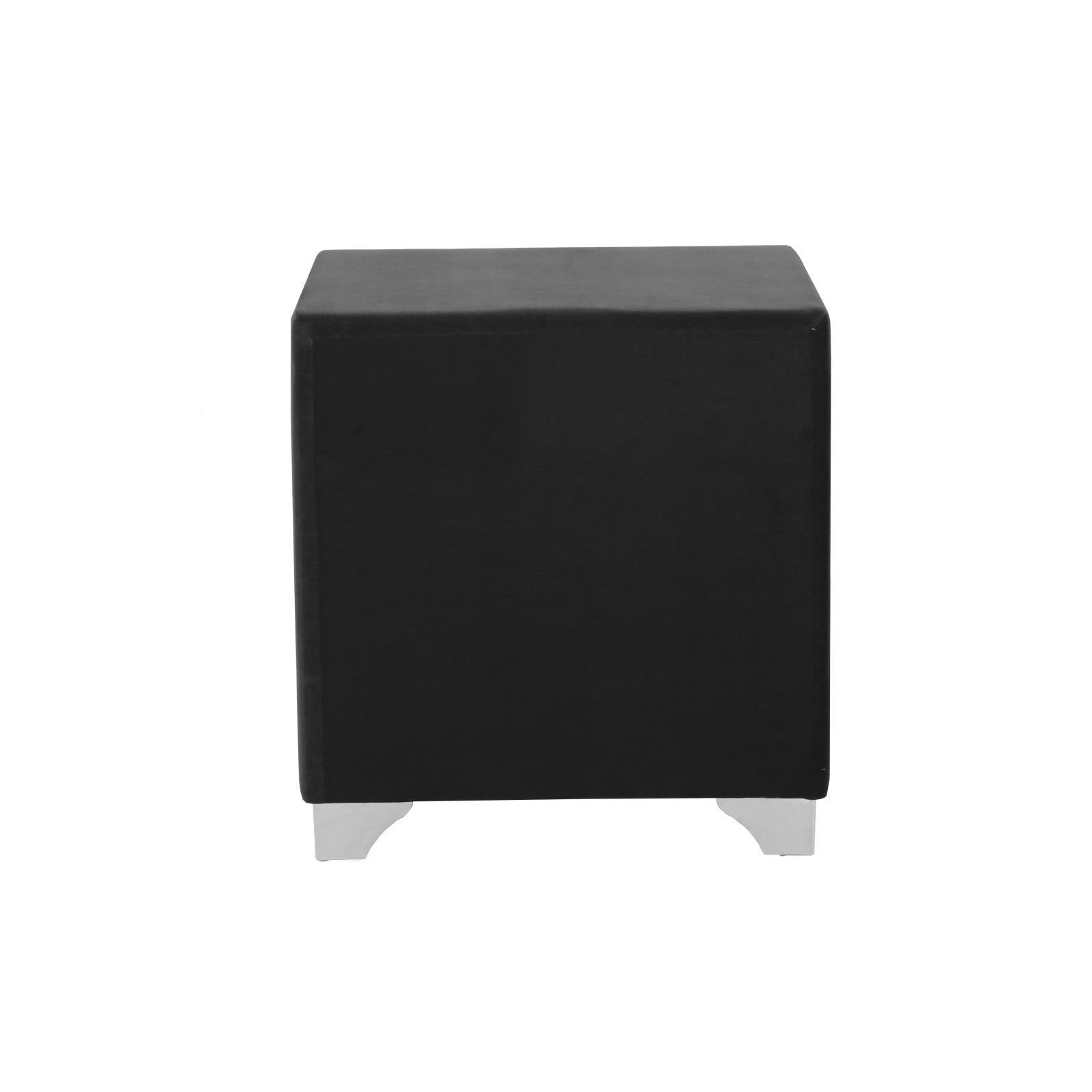 Melody 2-Drawer Upholstered Nightstand Grey - Ella Furniture