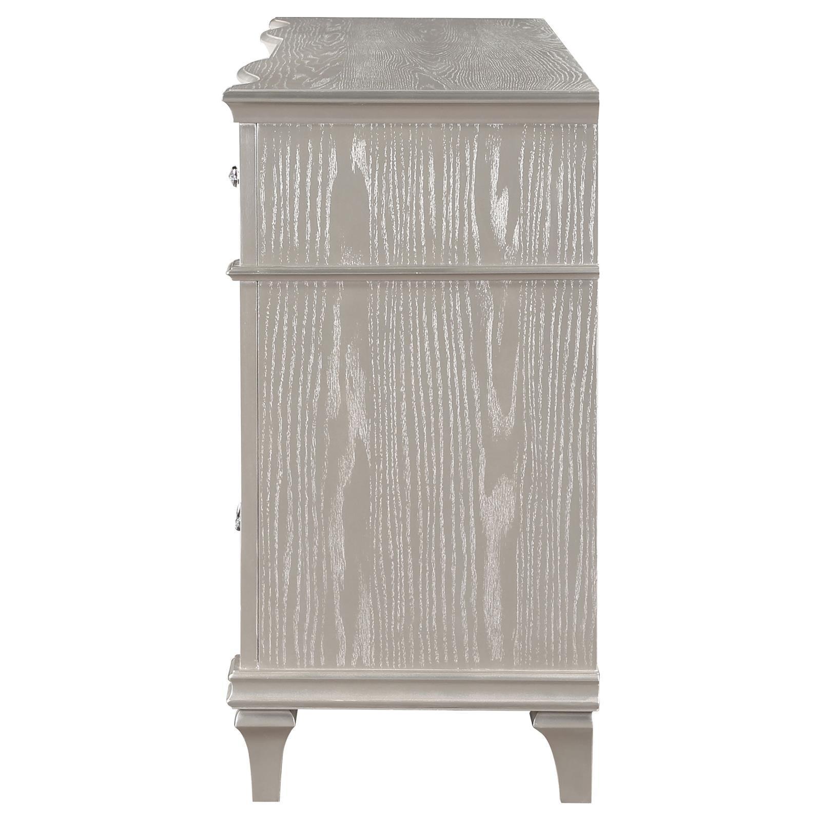 Evangeline 9-Drawer Dresser Silver Oak - Ella Furniture
