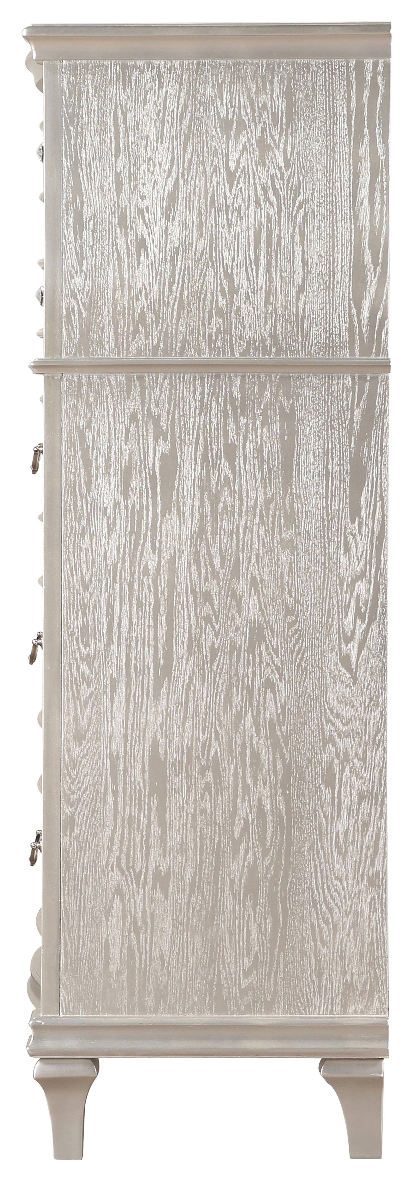 Evangeline 6-Drawer Chest Silver Oak - Ella Furniture