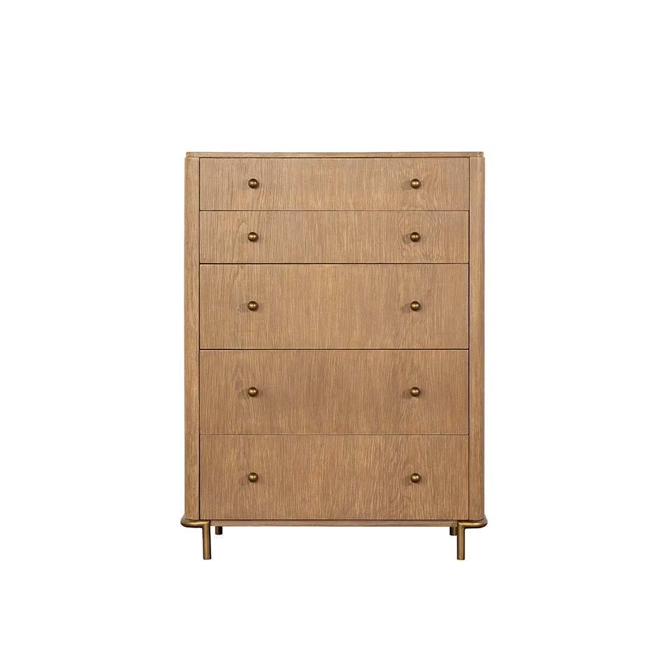 Arini 5-Drawer Chest Sand Wash - Ella Furniture