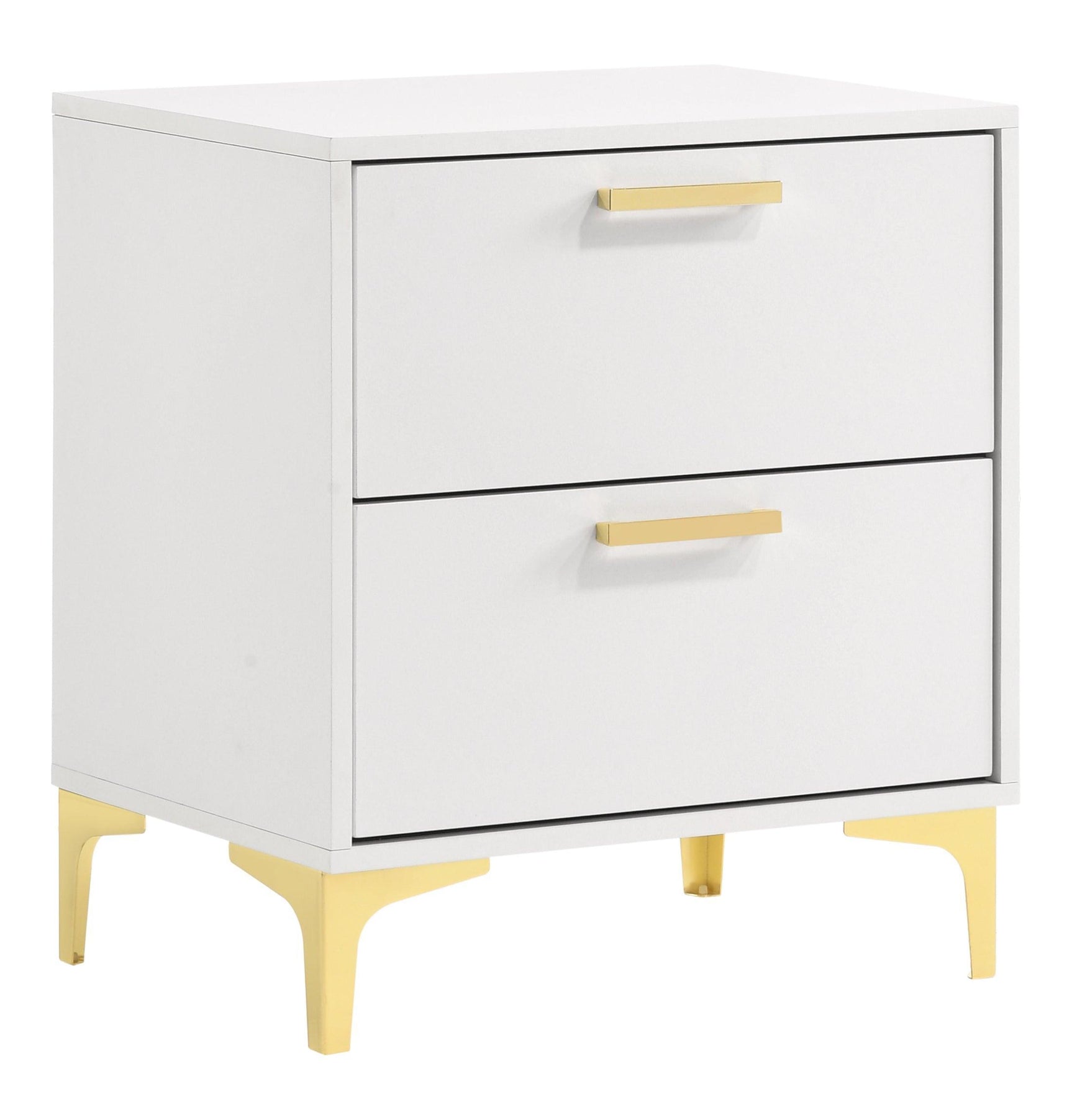 Kendall Tufted Upholstered Panel Eastern King Bed White - Ella Furniture