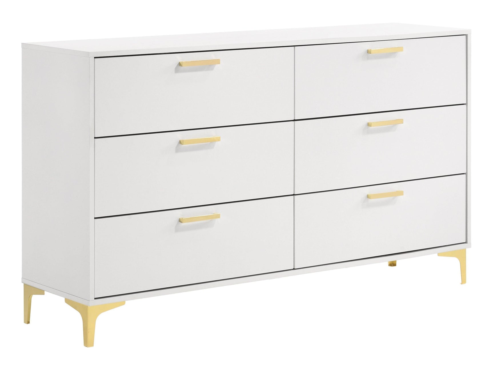Kendall 6-Drawer Dresser White - Ella Furniture
