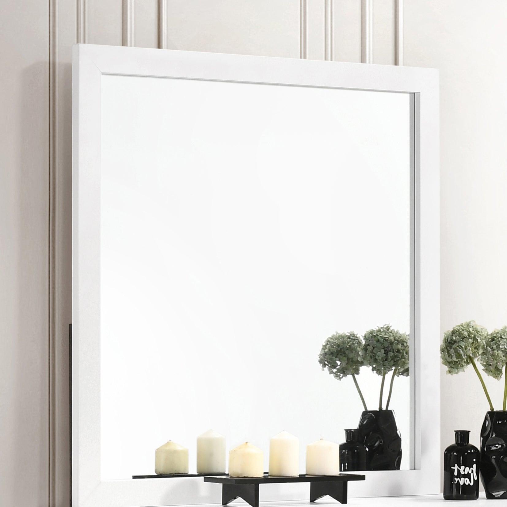Kendall Square Dresser Mirror White - Ella Furniture