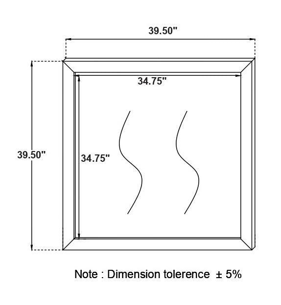 Kendall Square Dresser Mirror White - Ella Furniture