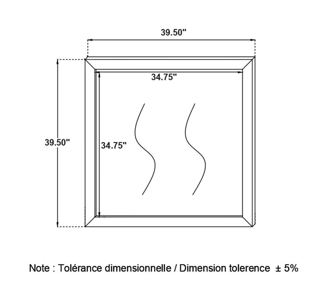 Kendall Square Dresser Mirror Black - Ella Furniture