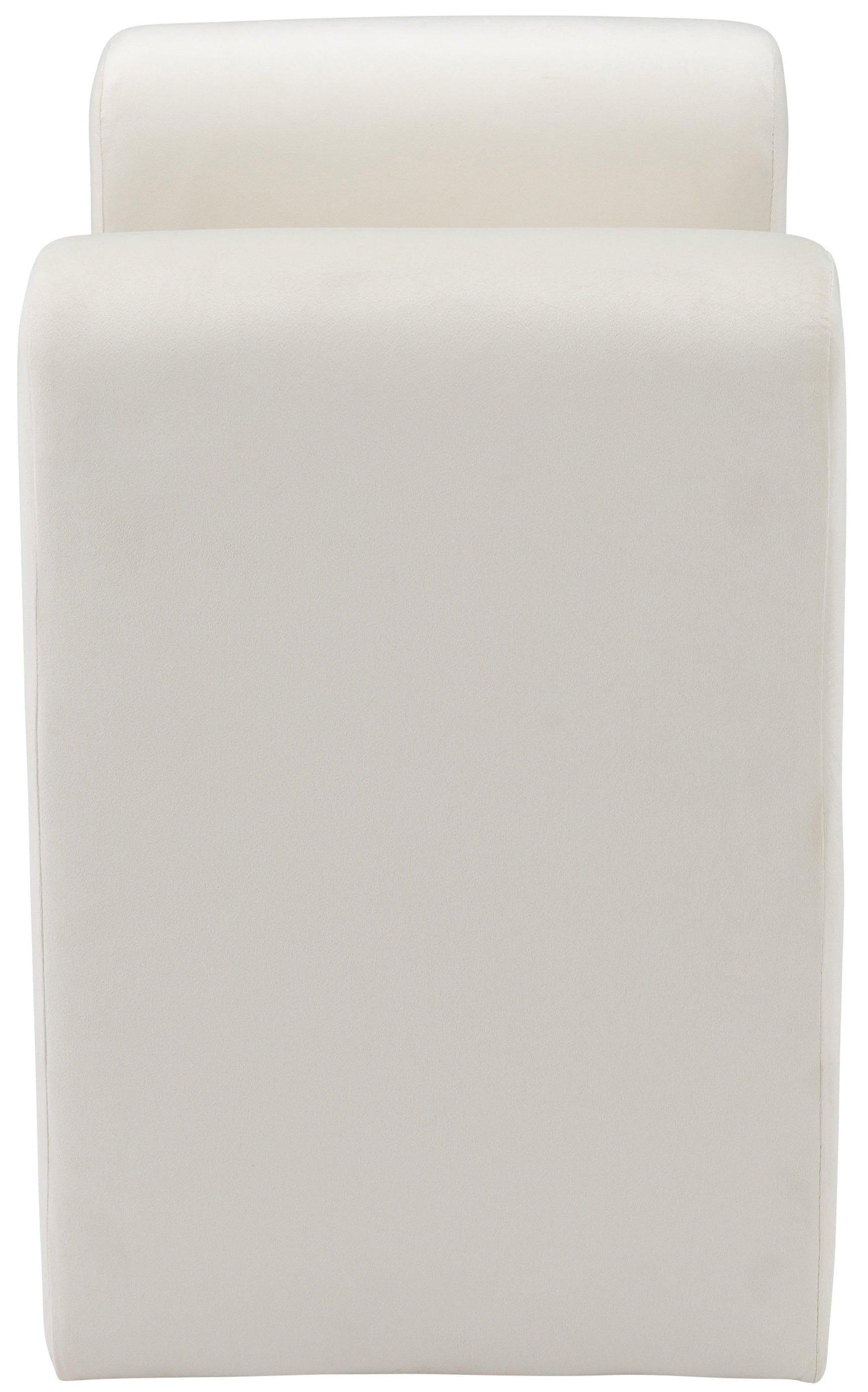 Sloan Cream Velvet 31.5" Bench - Ella Furniture