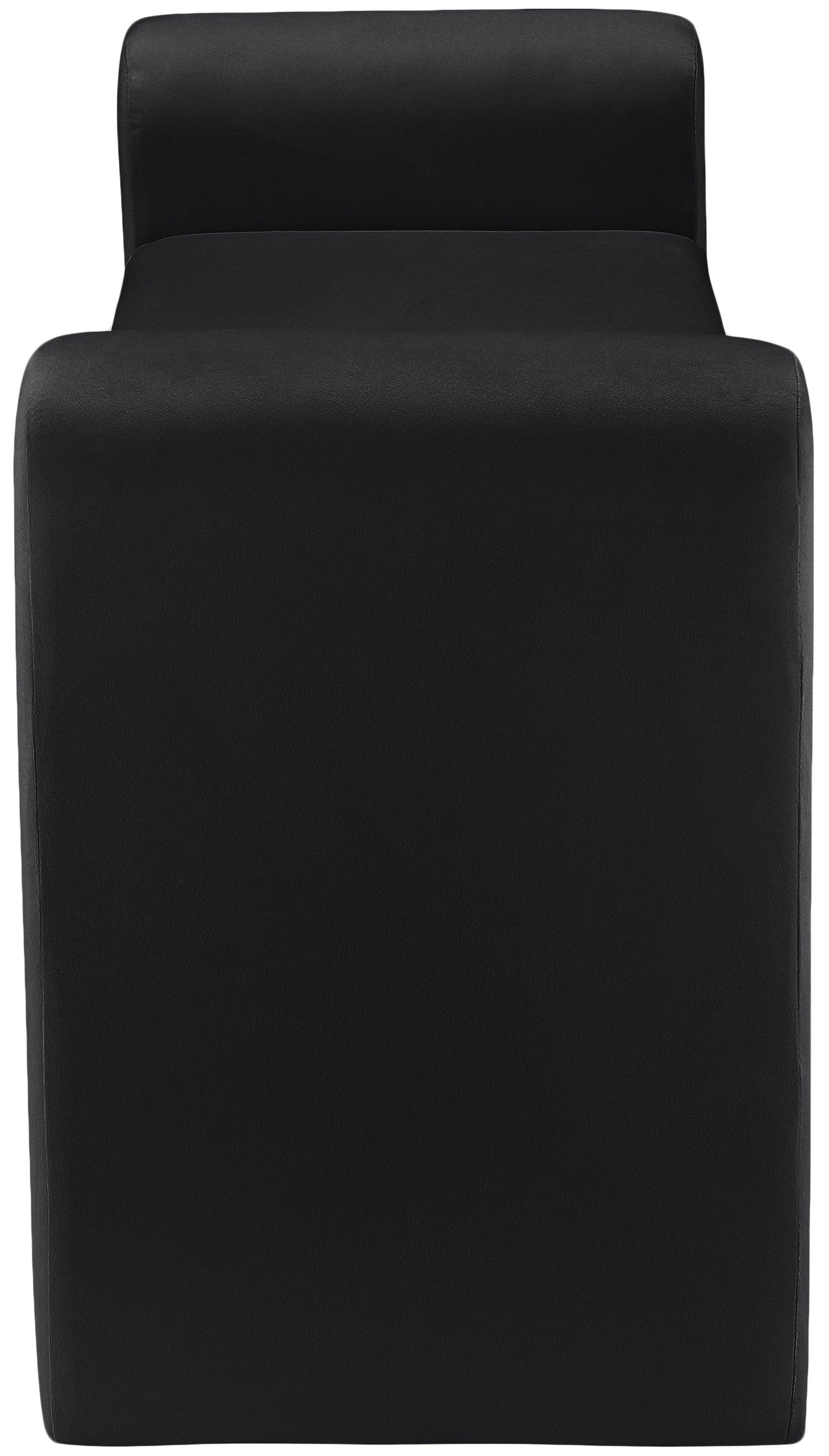 Sloan Black Velvet 51" Bench - Ella Furniture