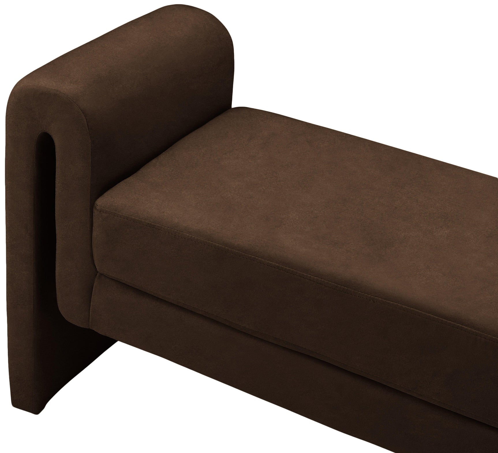 Sloan Brown Velvet 51" Bench - Ella Furniture