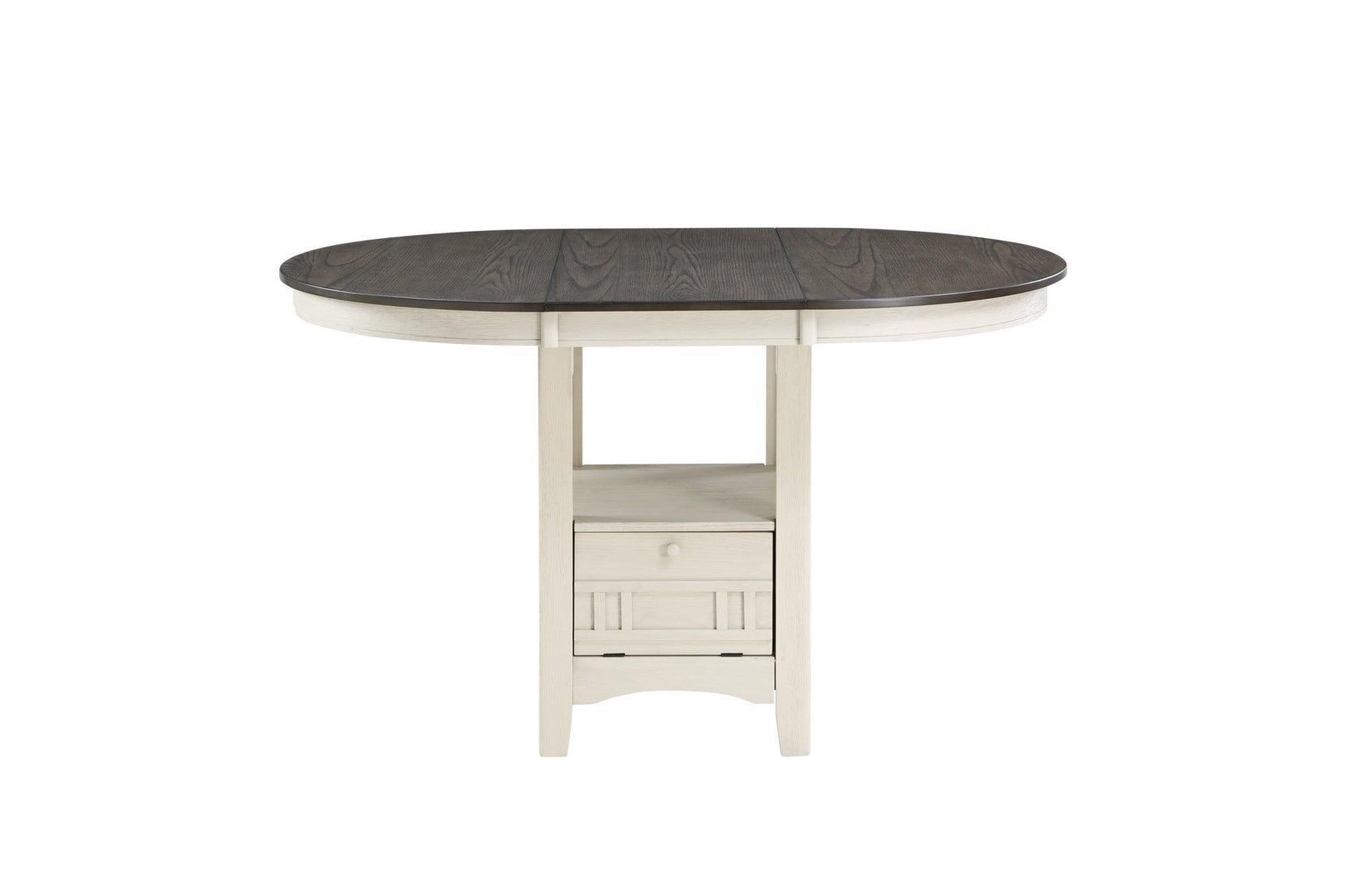 Junipero White Modern Traditional Solid Wood Fabric Upholstered Seat Oval Dining Room Set - Ella Furniture