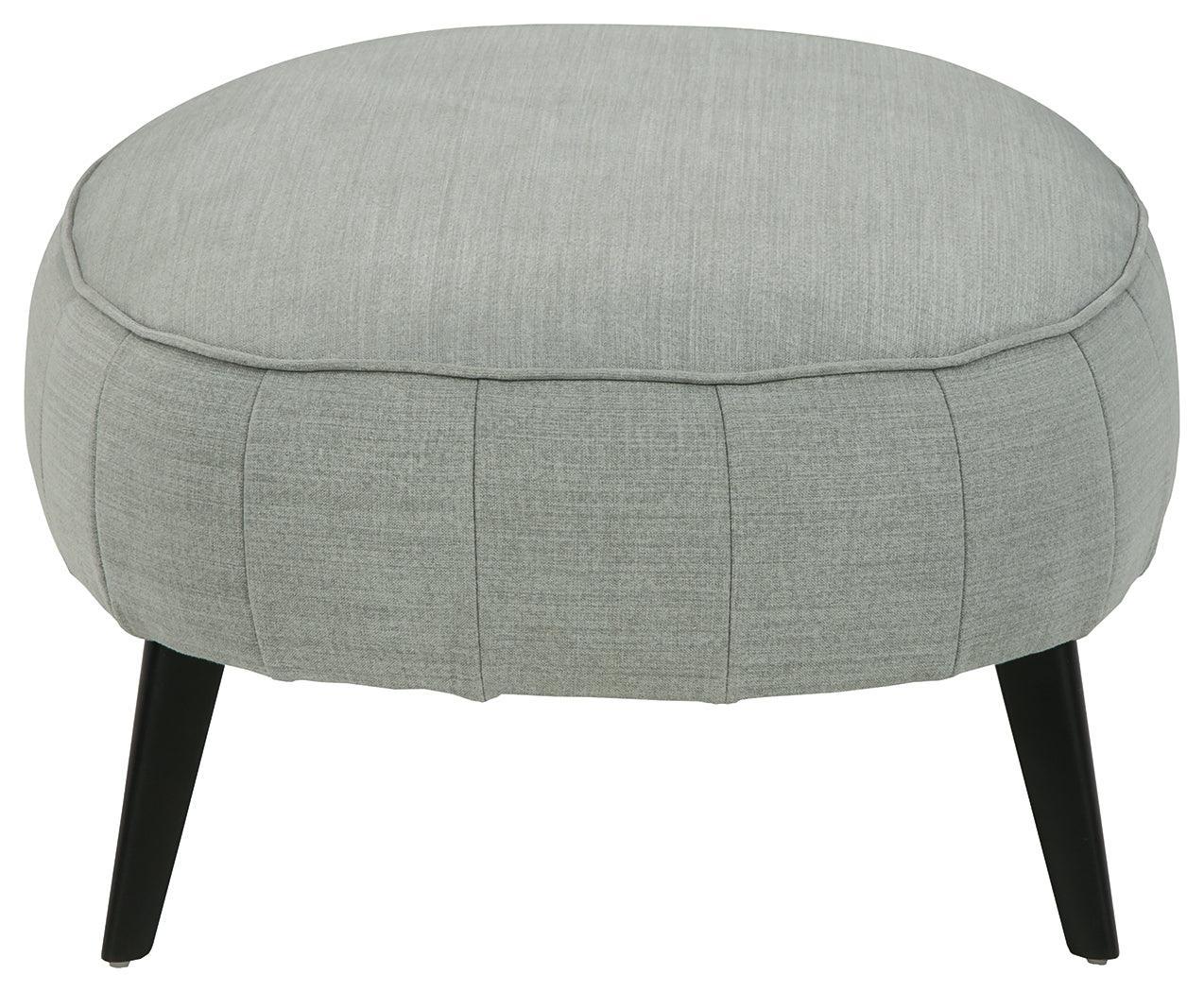 Hollyann Gray Chenille Oversized Accent Ottoman - Ella Furniture
