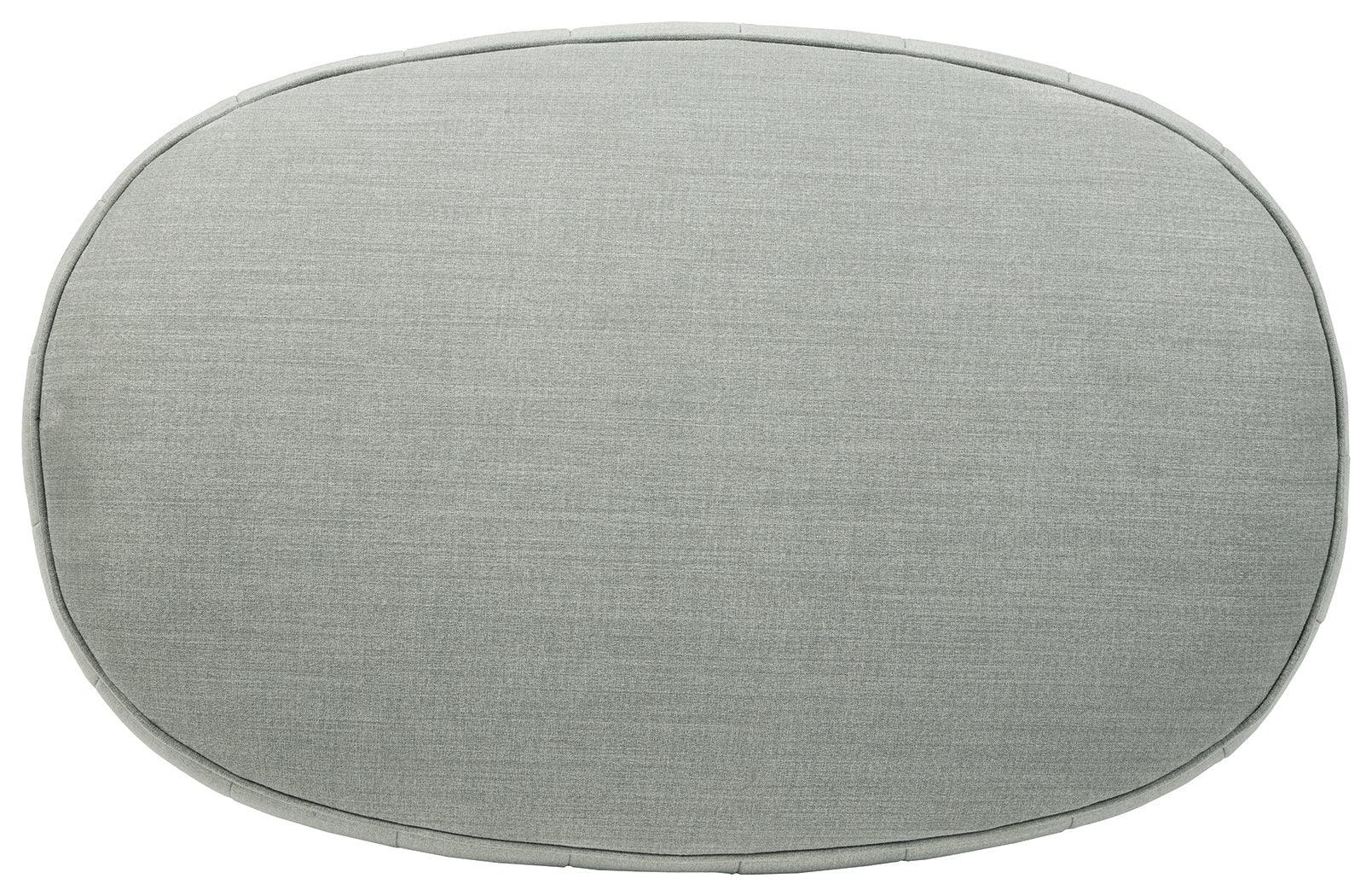Hollyann Gray Chenille Oversized Accent Ottoman - Ella Furniture