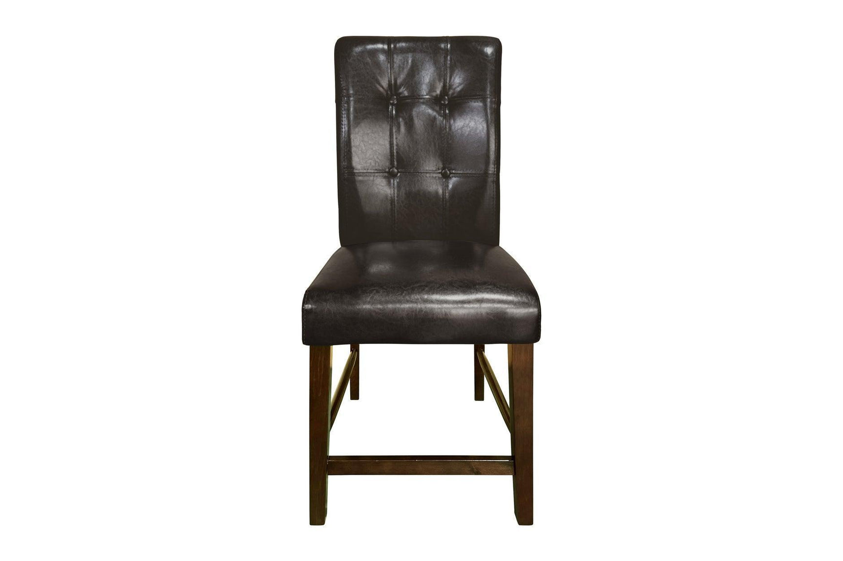 Decatur Dark Brown Wood Faux Leather Upholstered Tufted Faux Marble Rectangular Dining Room Set - Ella Furniture
