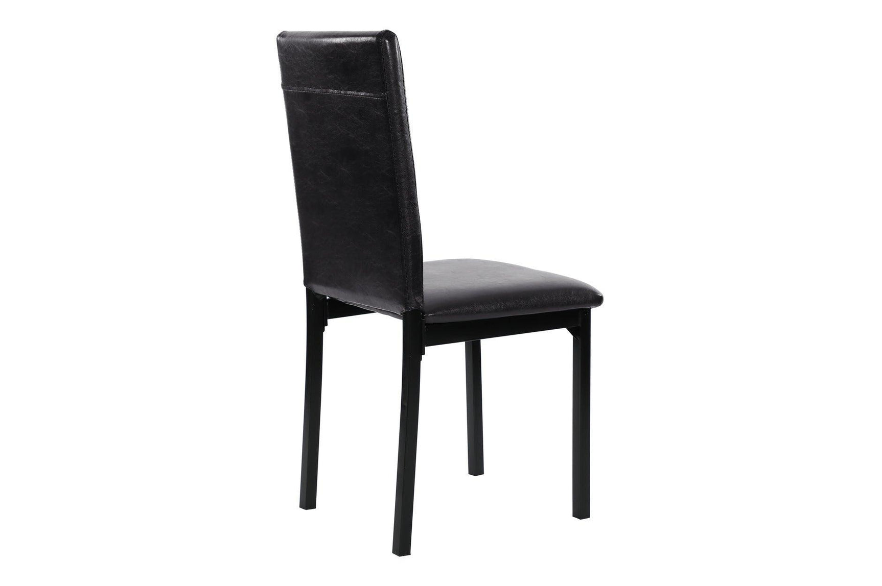 Tempe Brown Solid Wood Faux Leather Upholstered Seat Faux Marble Top Rectangular Dining Room Set - Ella Furniture