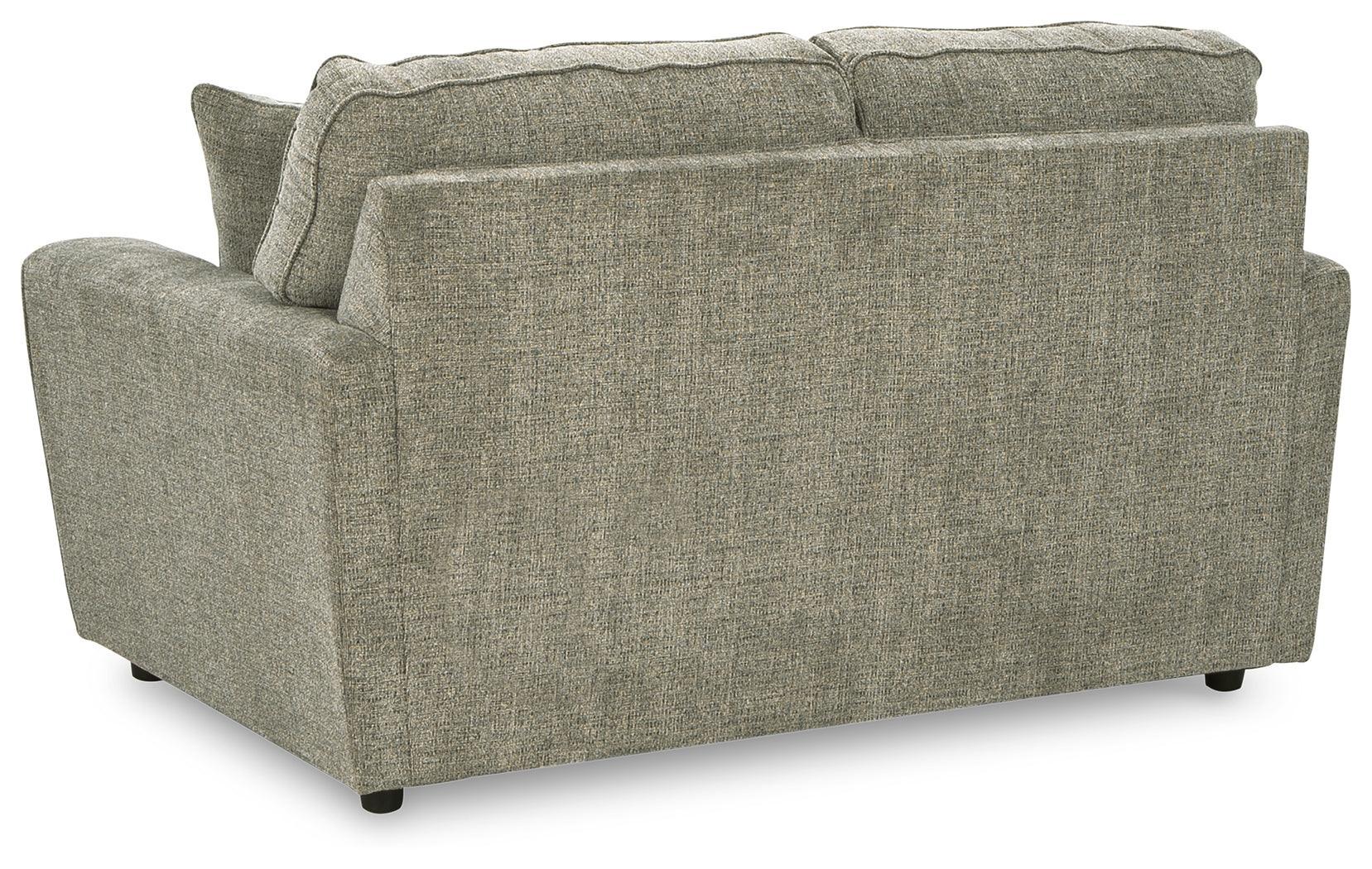 Cascilla Pewter Chenille Loveseat - Ella Furniture