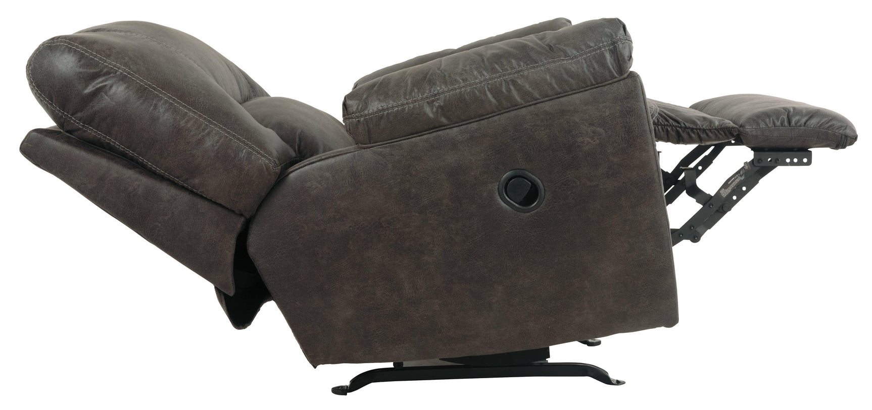 Tambo Pewter Faux Leather Recliner Chair tight back cushions