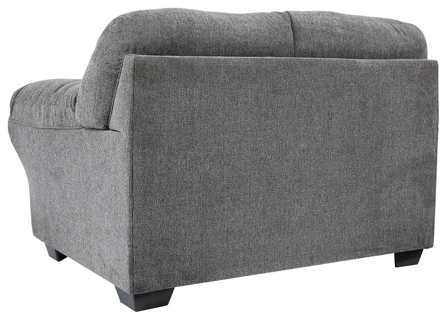 Allmaxx Pewter Chenille Loveseat - Ella Furniture
