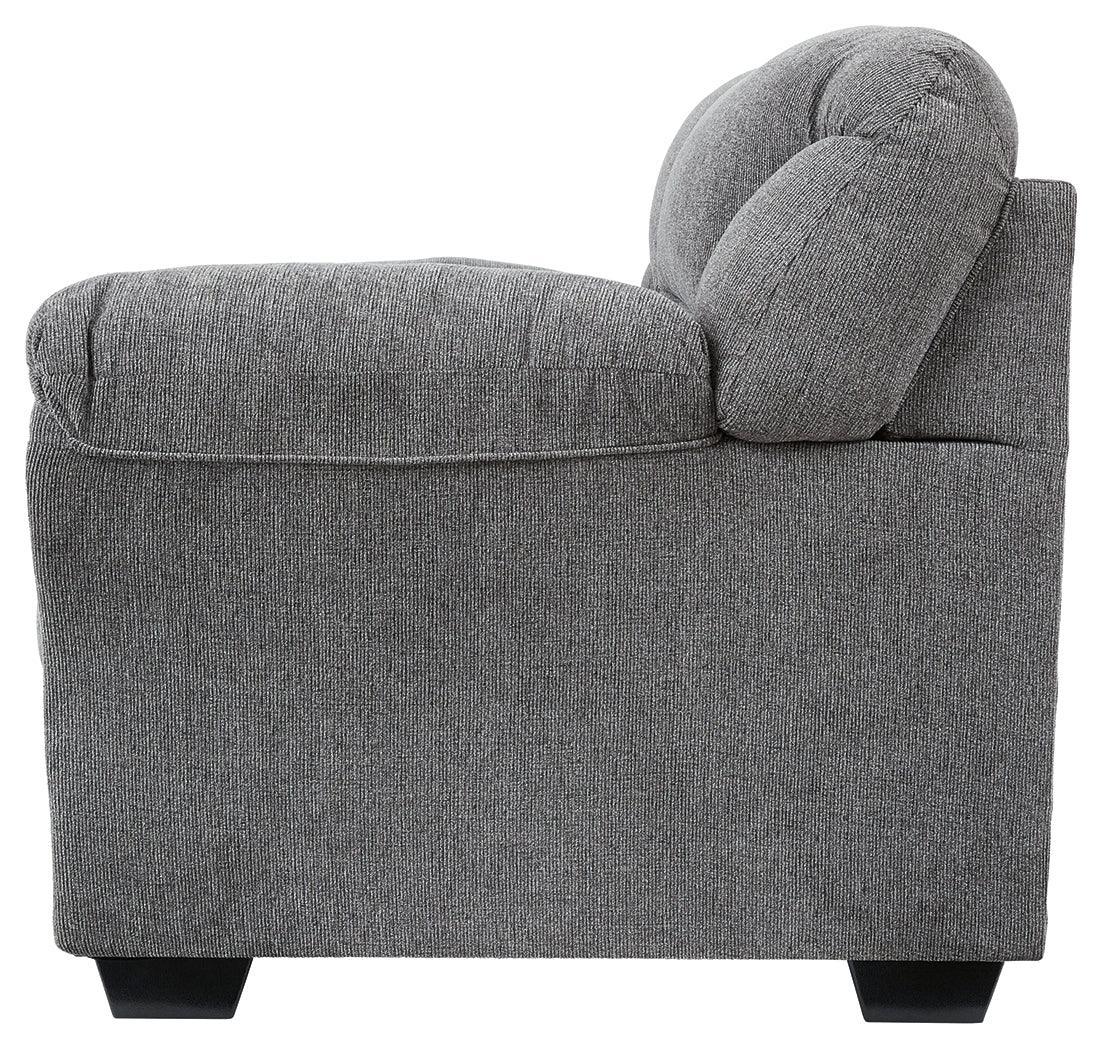 Allmaxx Pewter Chenille Loveseat - Ella Furniture