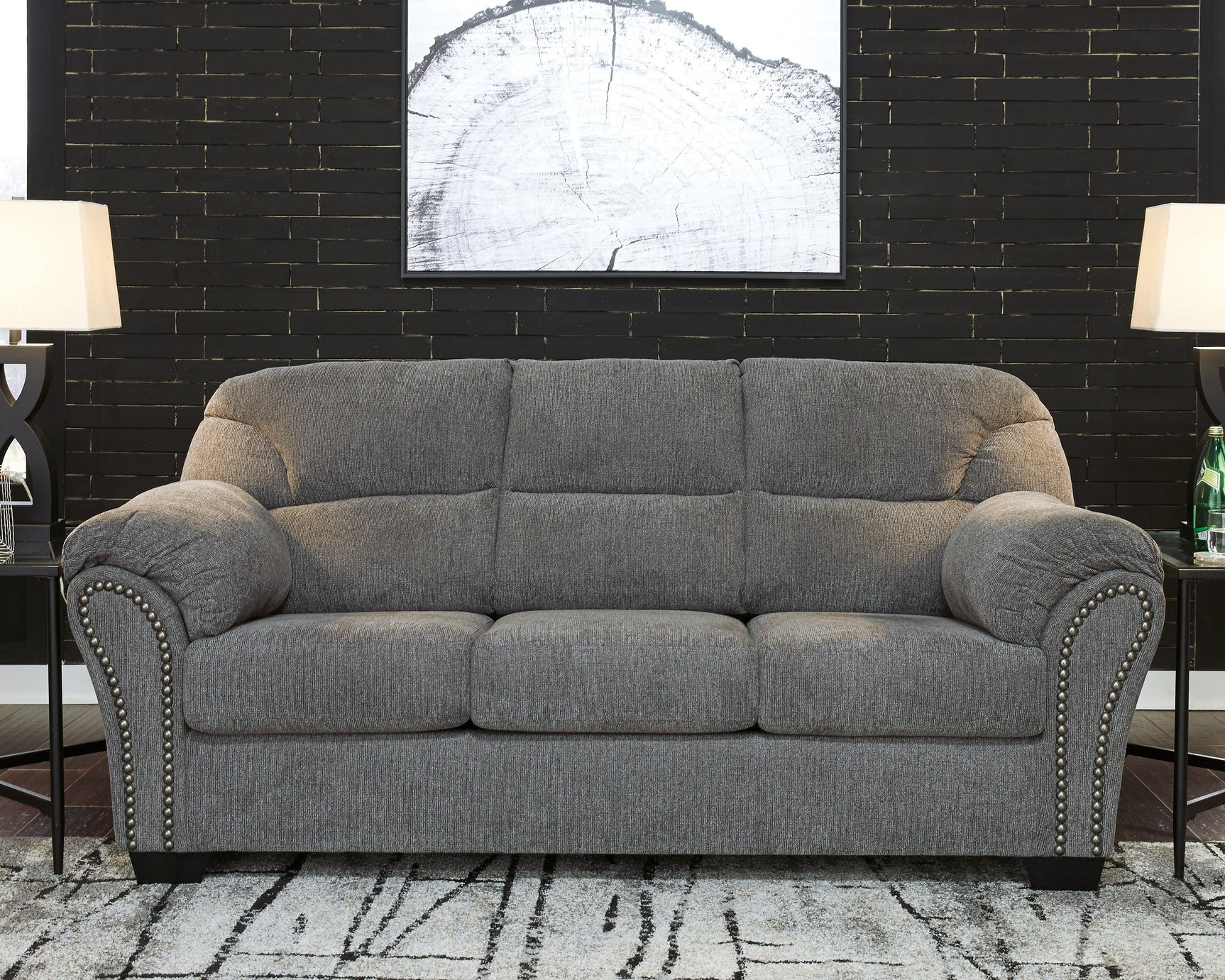 Allmaxx Pewter Chenille Sofa - Ella Furniture