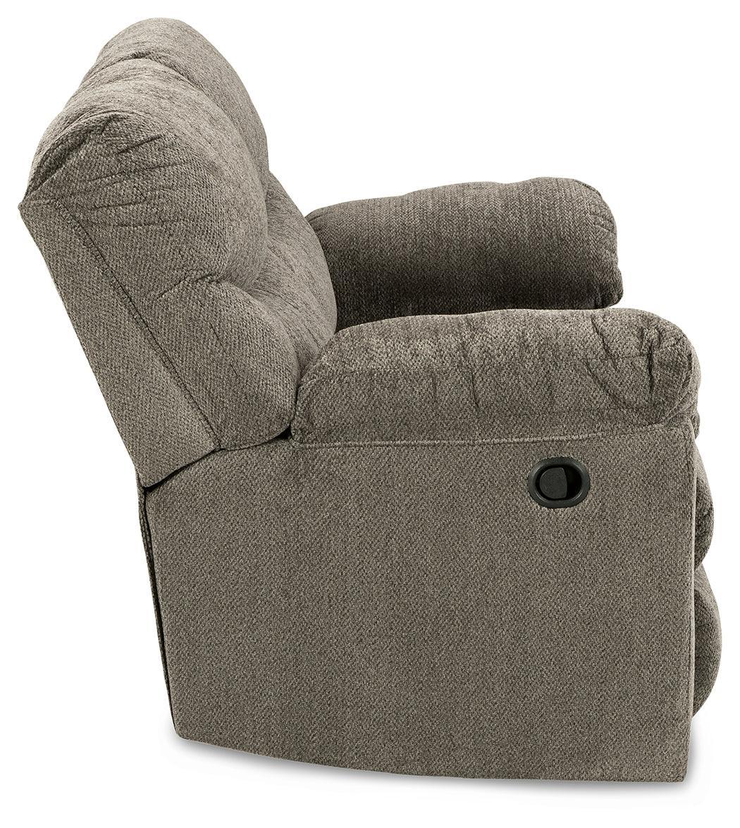 Alphons Putty Reclining Loveseat - Ella Furniture