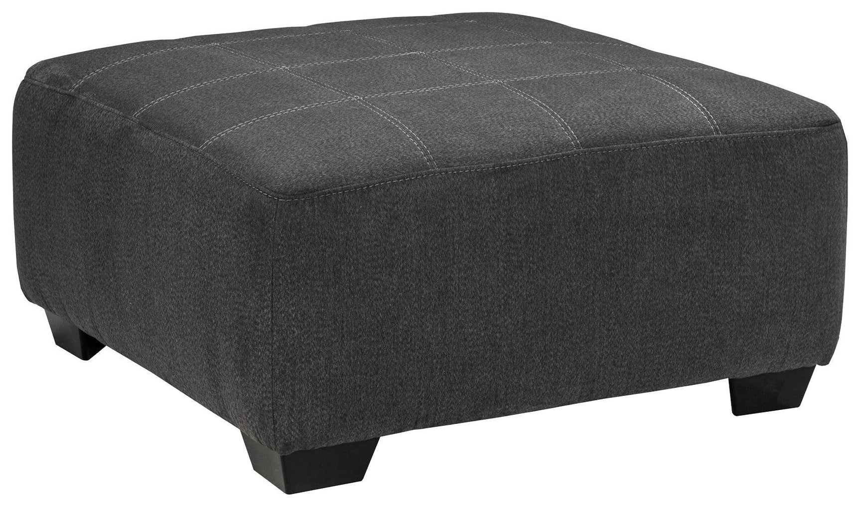 Ambee Slate Chenille Oversized Accent Ottoman - Ella Furniture