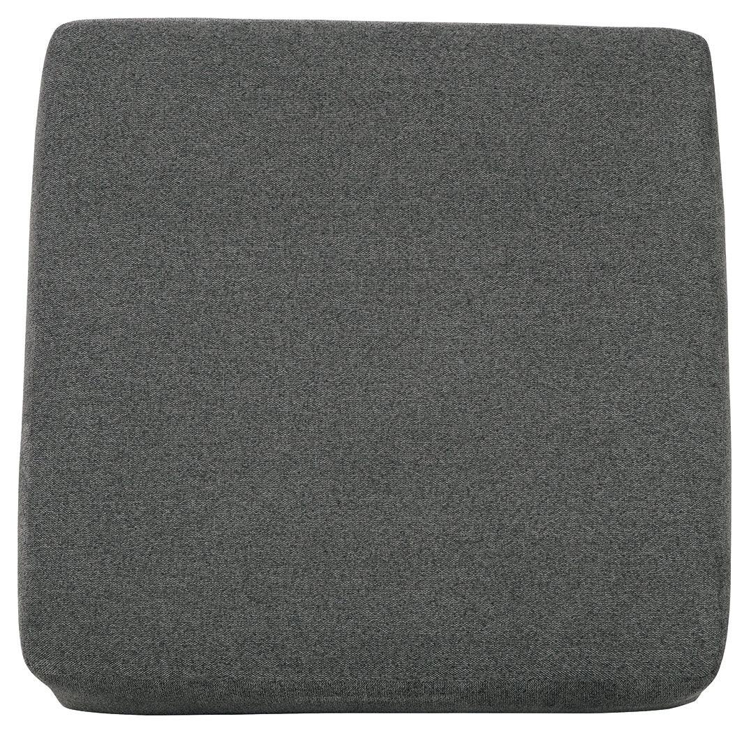 Edenfield Charcoal Chenille Oversized Accent Ottoman - Ella Furniture