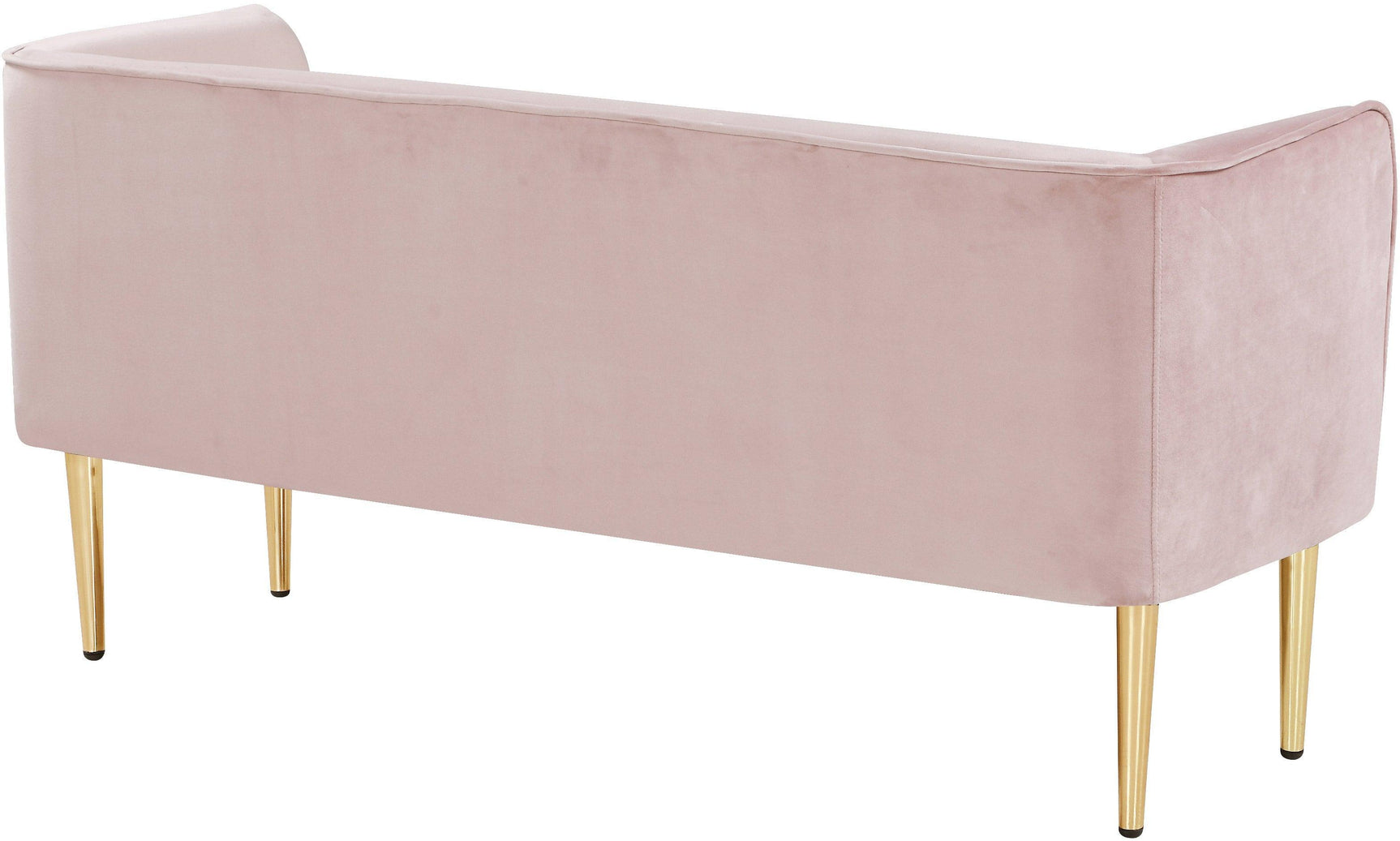 Audrey Pink Velvet Bench - Ella Furniture