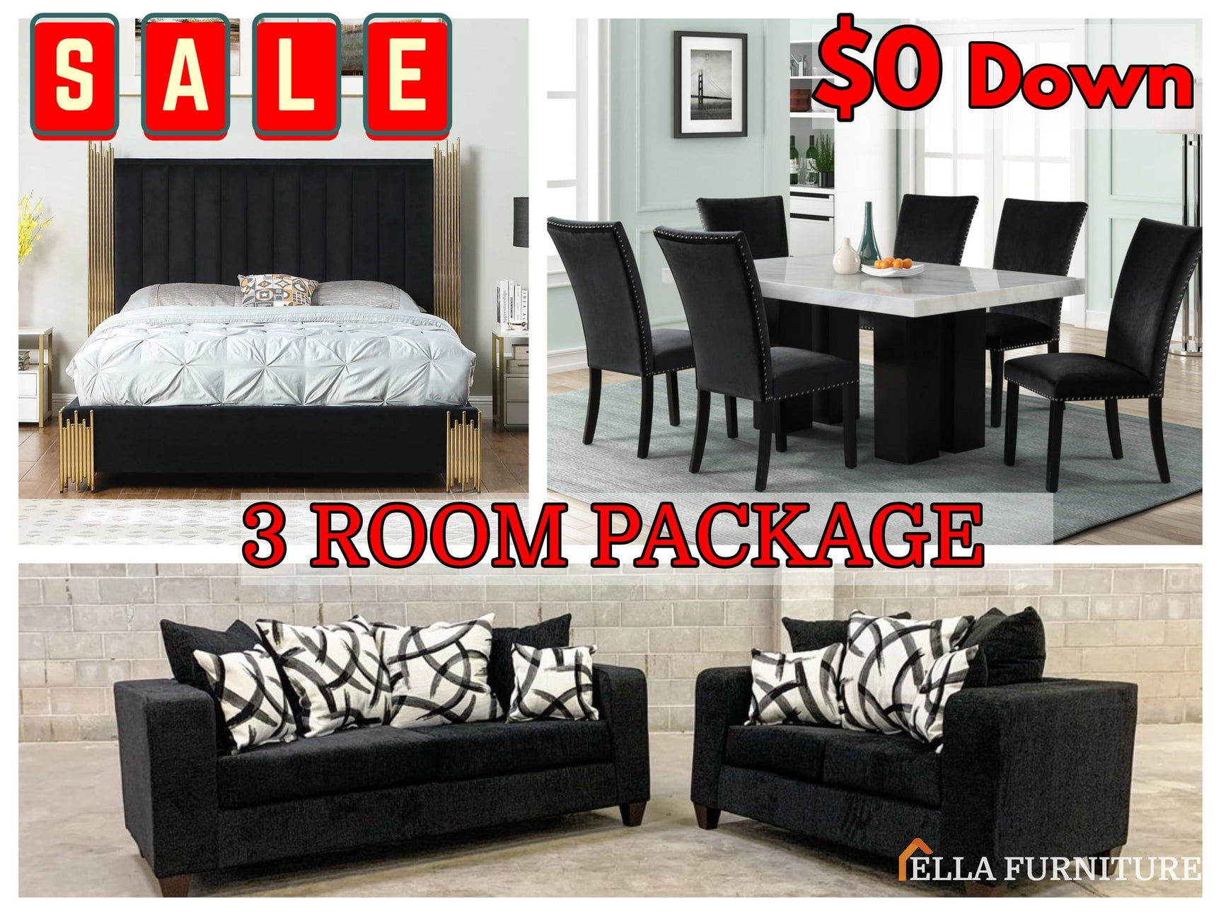 3 Room Package 5 - Ella Furniture