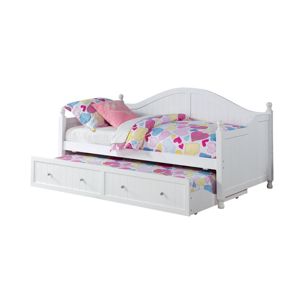 Julie Ann Twin Daybed With Trundle White - Ella Furniture