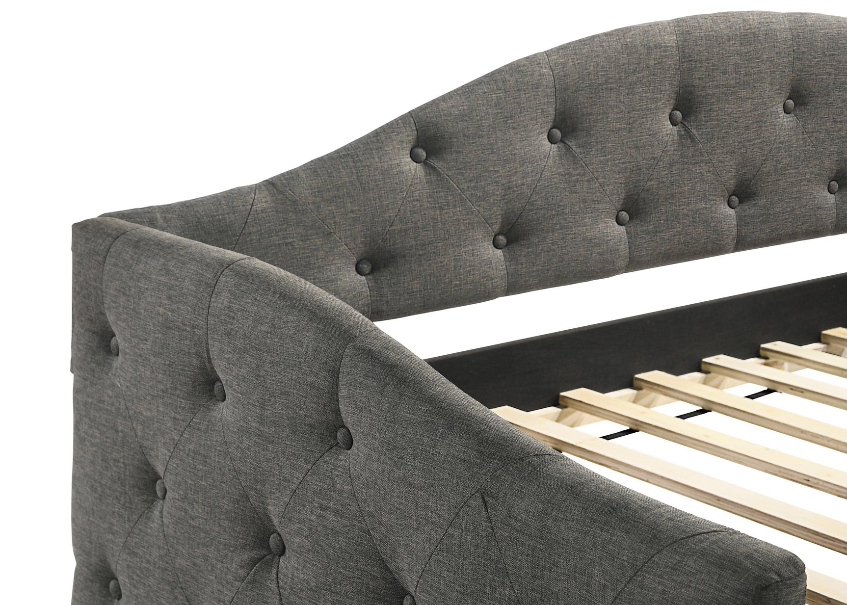 Sadie Upholstered Twin Daybed With Trundle - Ella Furniture
