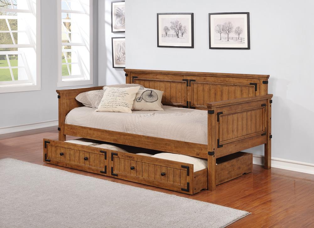 Oakdale Twin Daybed Rustic Honey - Ella Furniture