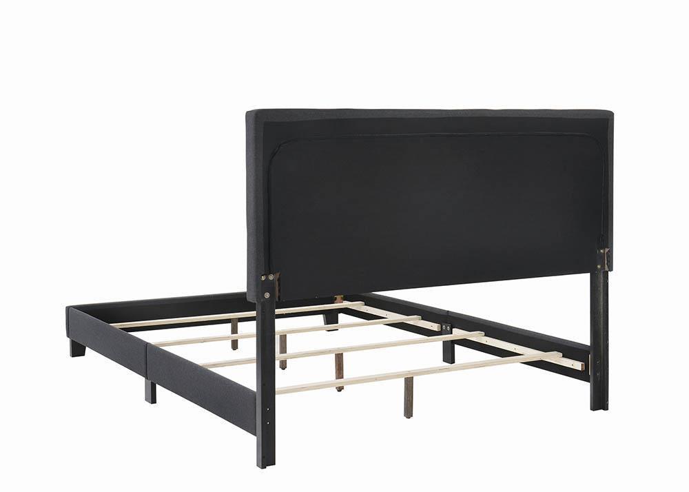 Mapes Upholstered Tufted Full Bed Charcoal - Ella Furniture