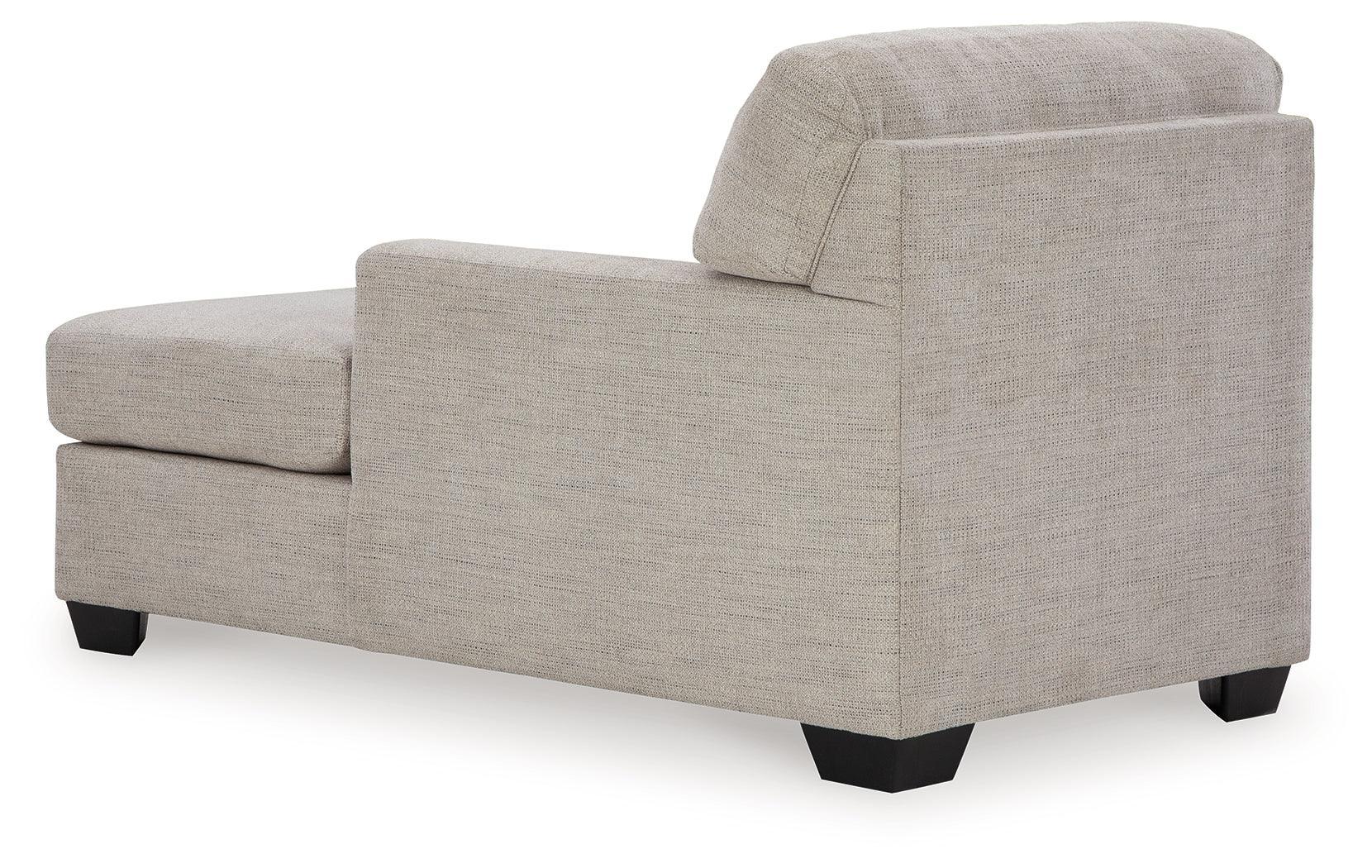 Mahoney Pebble Chenille Chaise - Ella Furniture