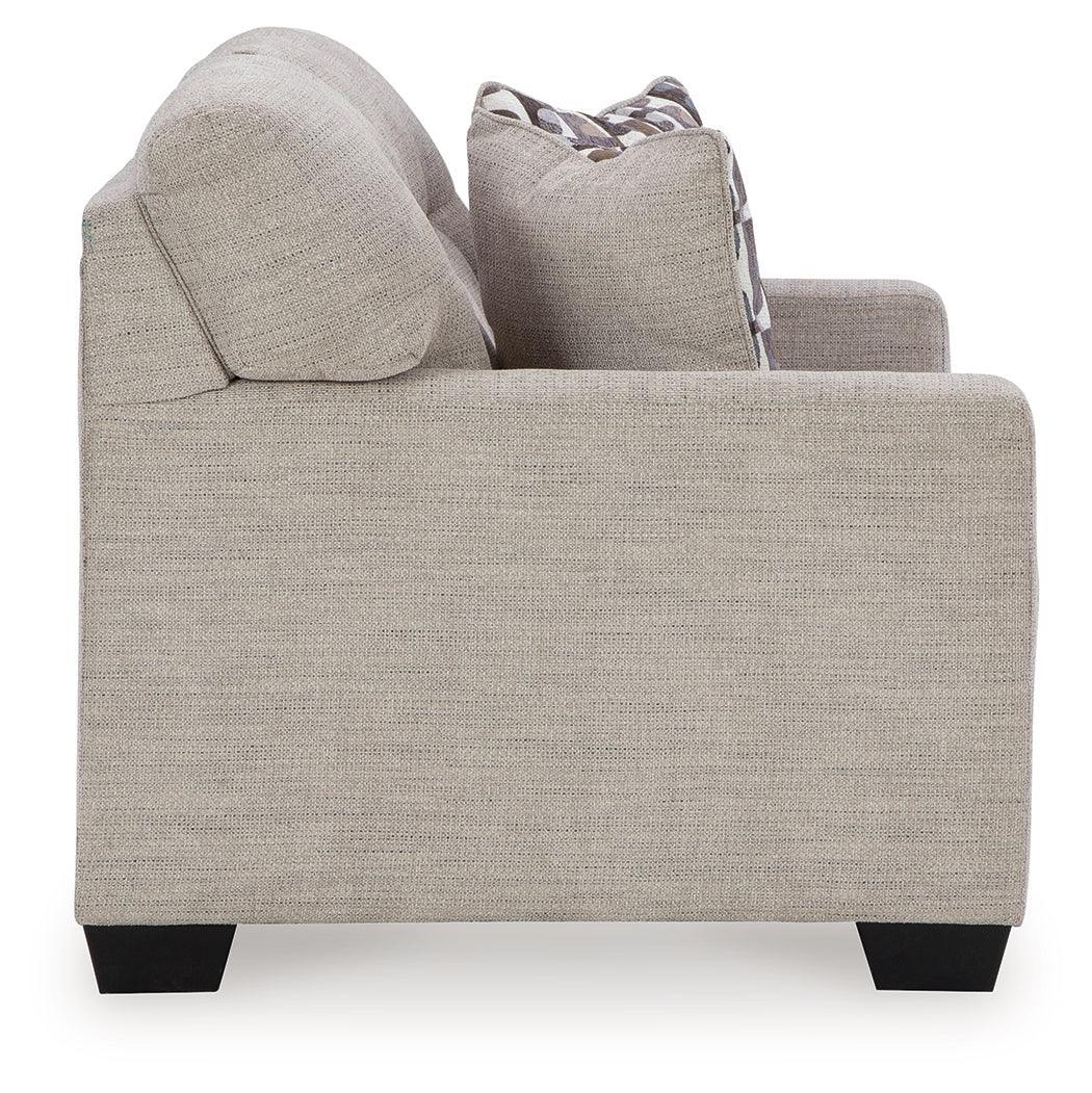 Mahoney Pebble Chenille Loveseat - Ella Furniture