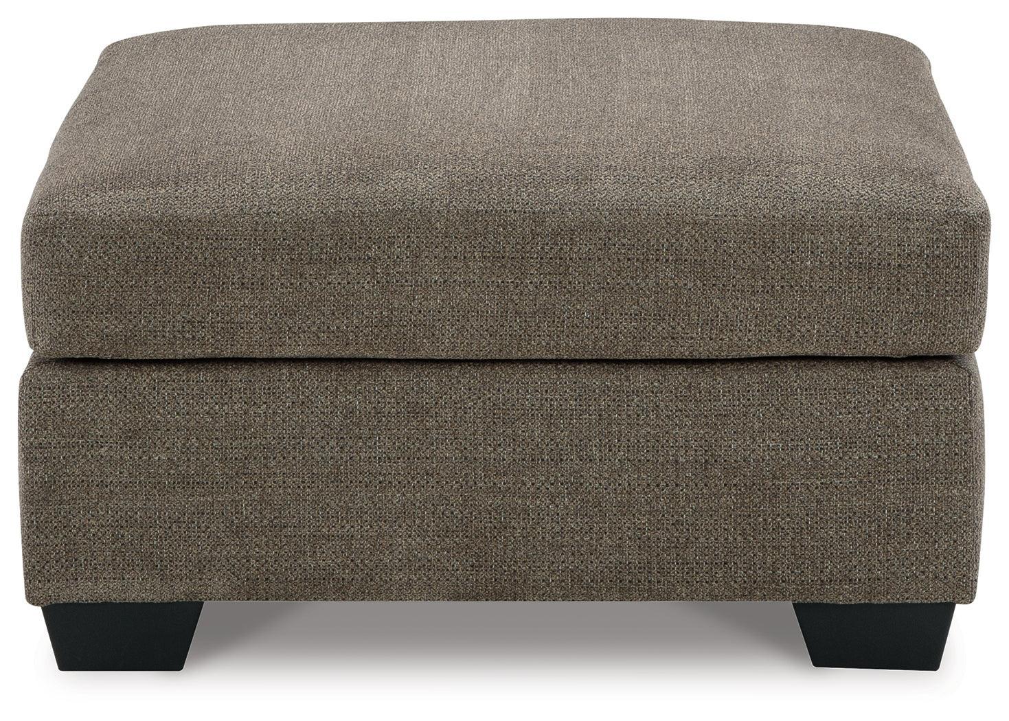 Mahoney Chocolate Chenille Oversized Accent Ottoman - Ella Furniture