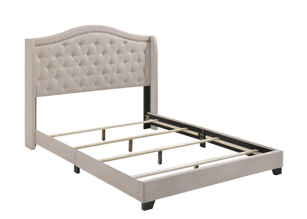 Sonoma Camel Back Eastern King Bed Beige - Ella Furniture