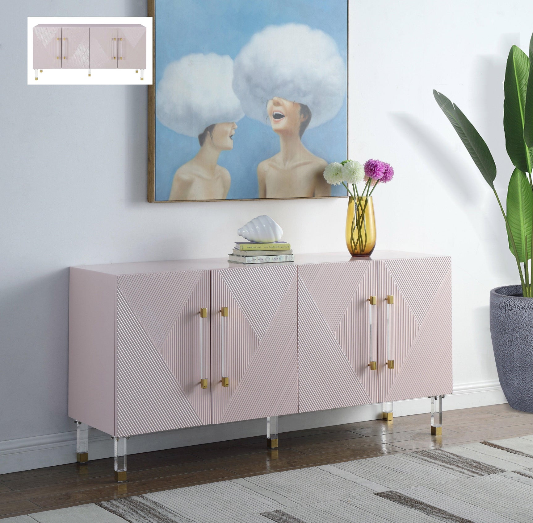 Anastasia Pink Sideboard/buffet - Ella Furniture