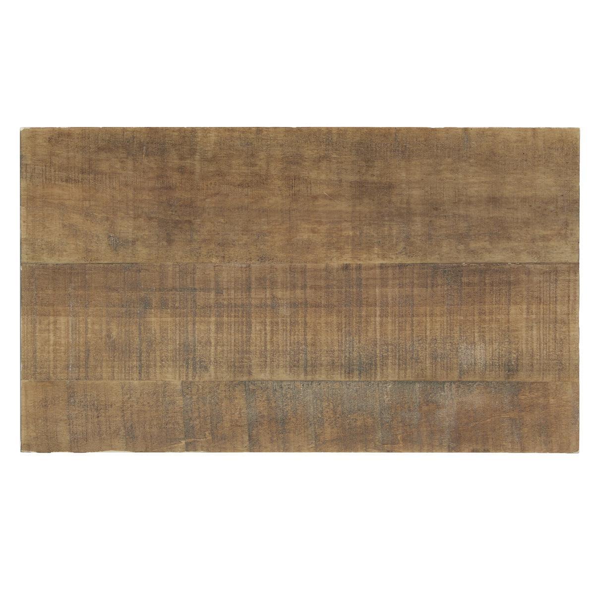 Factory Rustic Poplar And Rustic Black Metal Modern Solid Wood And Metal Bookcase 4 Fixed Shelves - Ella Furniture