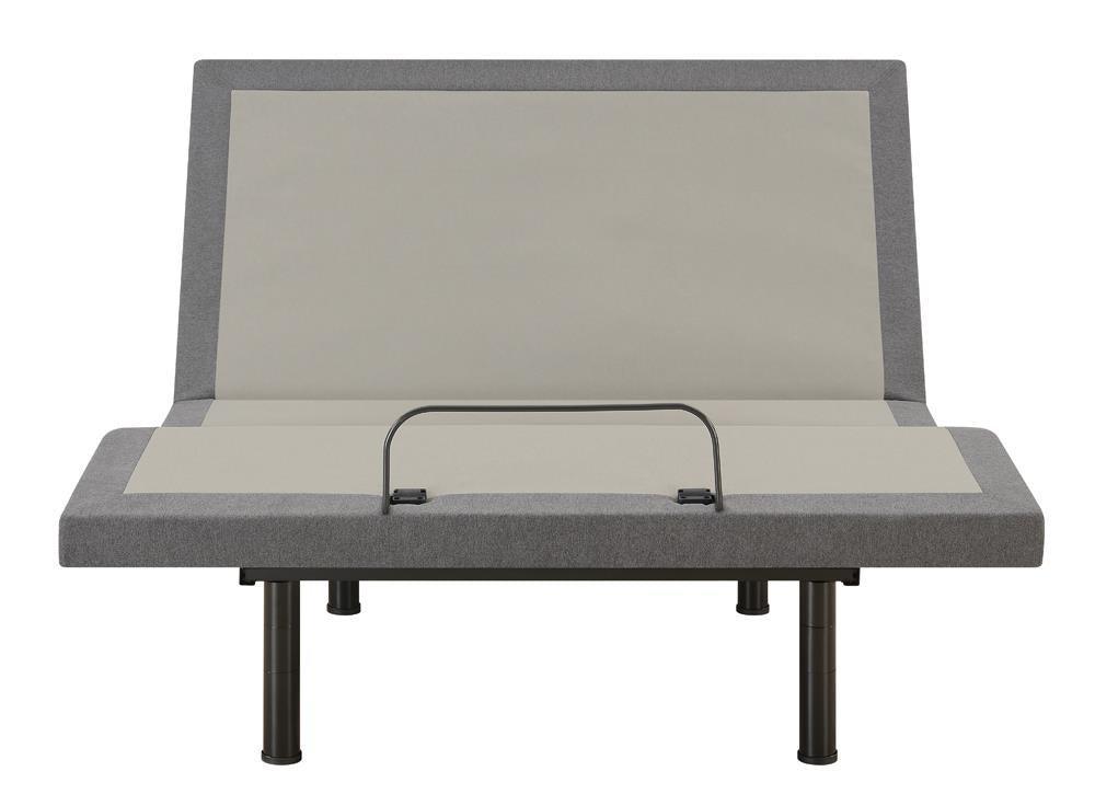 Negan Full Adjustable Bed Base Grey And Black - Ella Furniture
